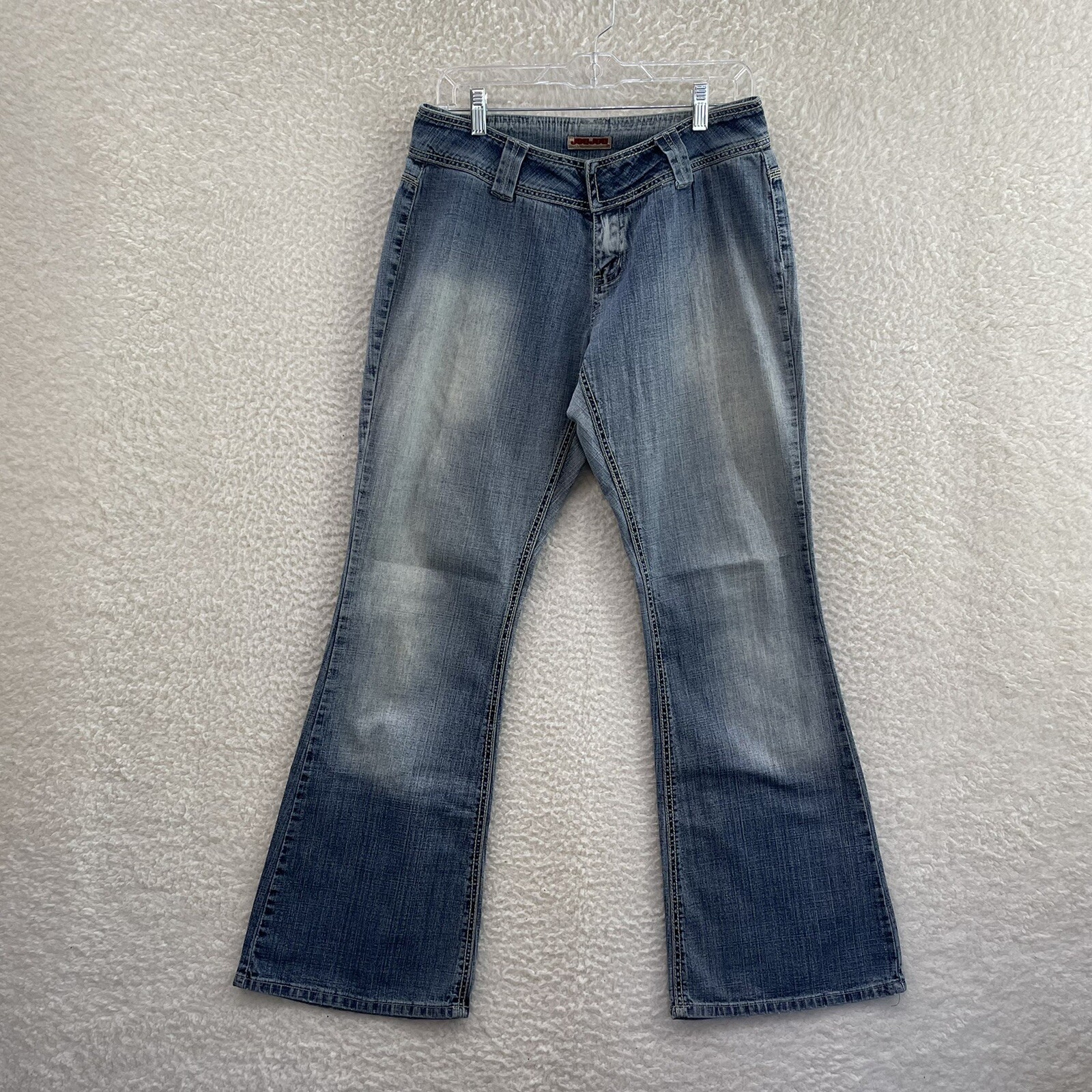 Y2K Vintage Jeans 9 10 29 Burnout Pocketless Bootcut Flare Low Mid Rise