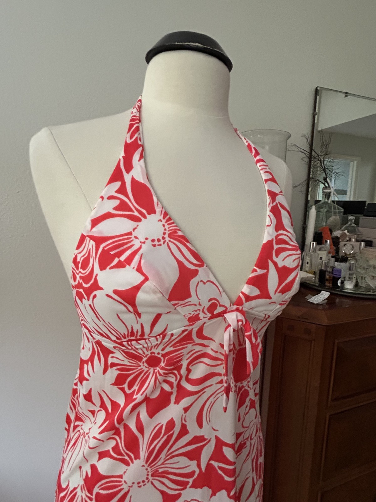 VINTAGE KAHALA HAWAIIAN MAXI HALTER DRESS 70’S-80’S SIZE SMALL