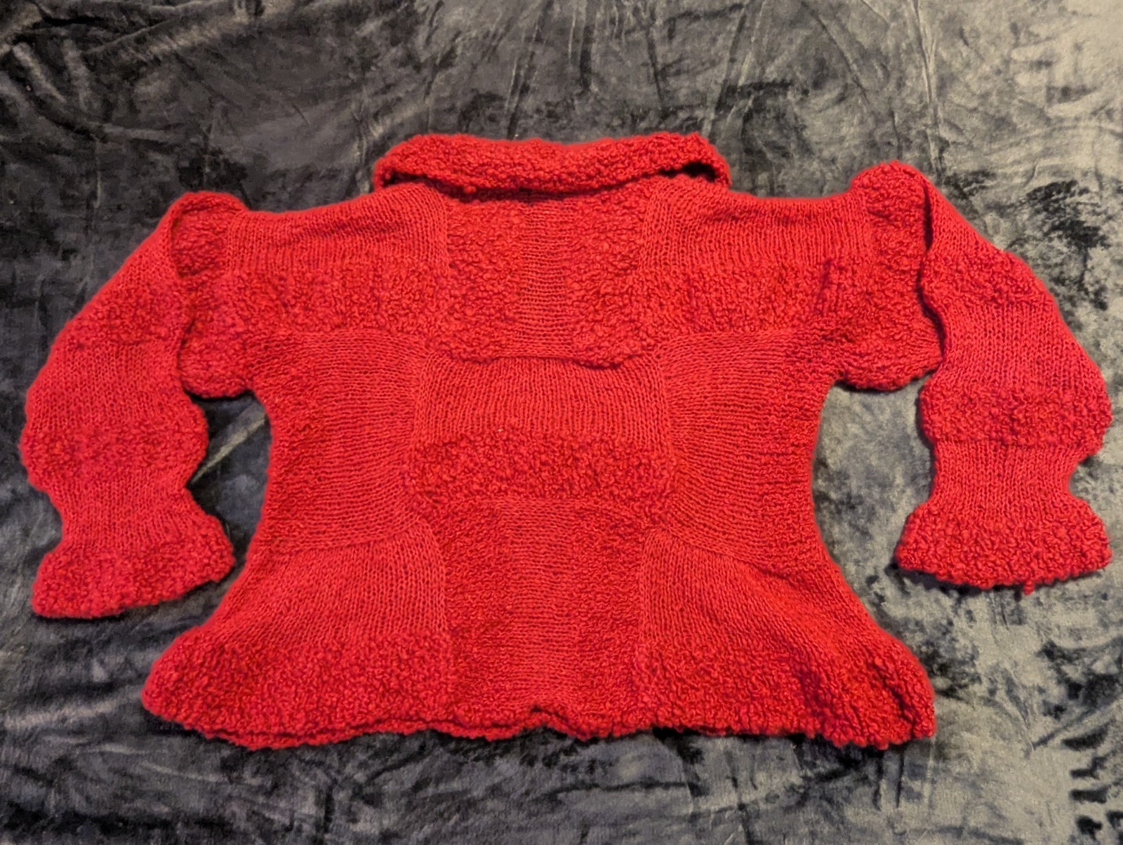 Vintage Pink Amano Sweater Chunky Knit 100% Wool Bell Sleeves Fun Shape Size S/M