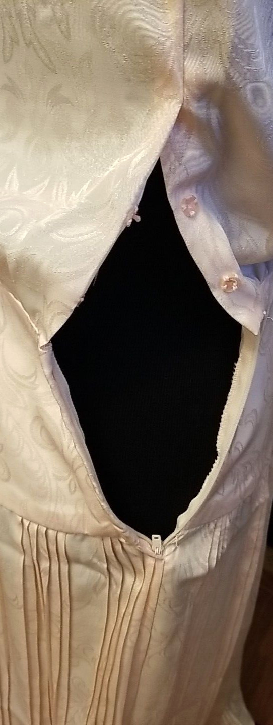 Vintage 1980s Billy Jack For Her Peach Dress Bib Collar Size 5-6 T37