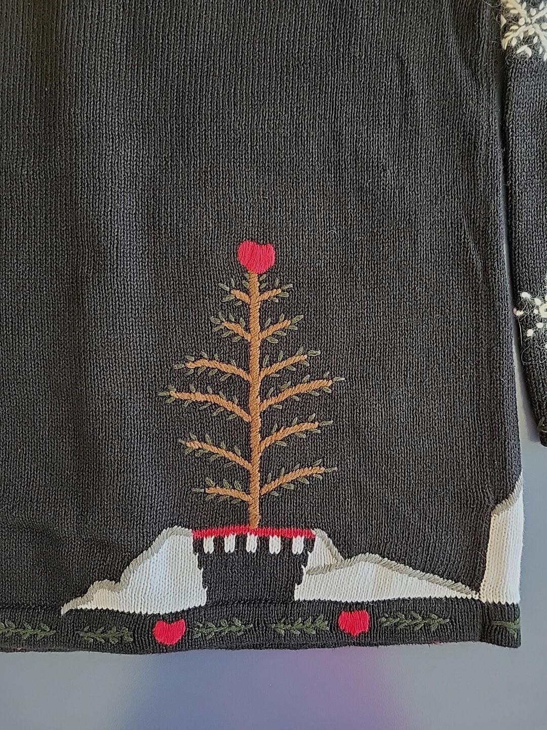 Vintage The Quacker Factory Women M Winter Snowmen Theme Knit Button Up Sweater