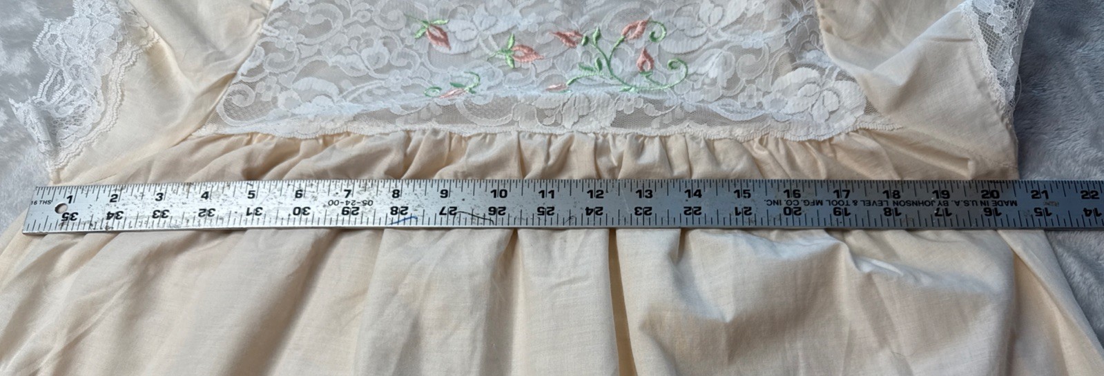 VTG Circa 2000 Nightgown NWT Medium 100% COTTON Lace Floral Made in USA