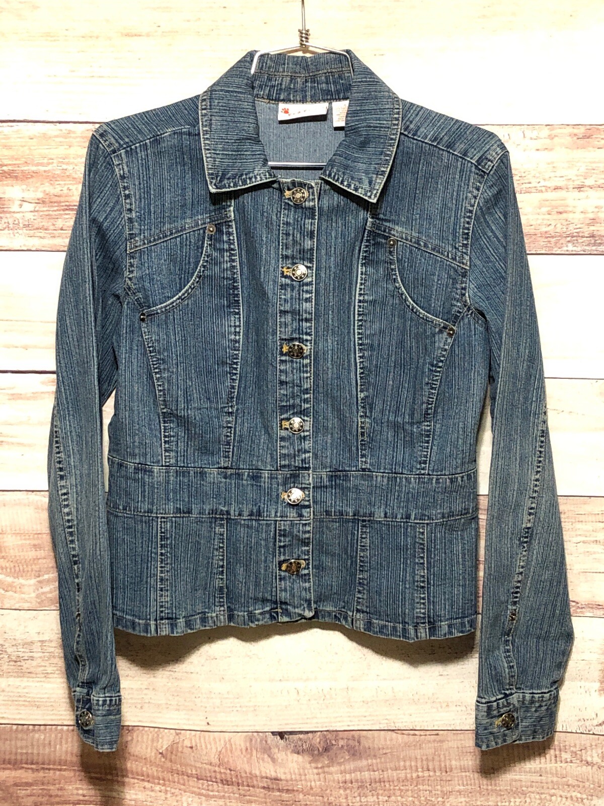Red Rover Jean Jacket Juniors Size 3 Blue Button Font 2 Pockets LBB76