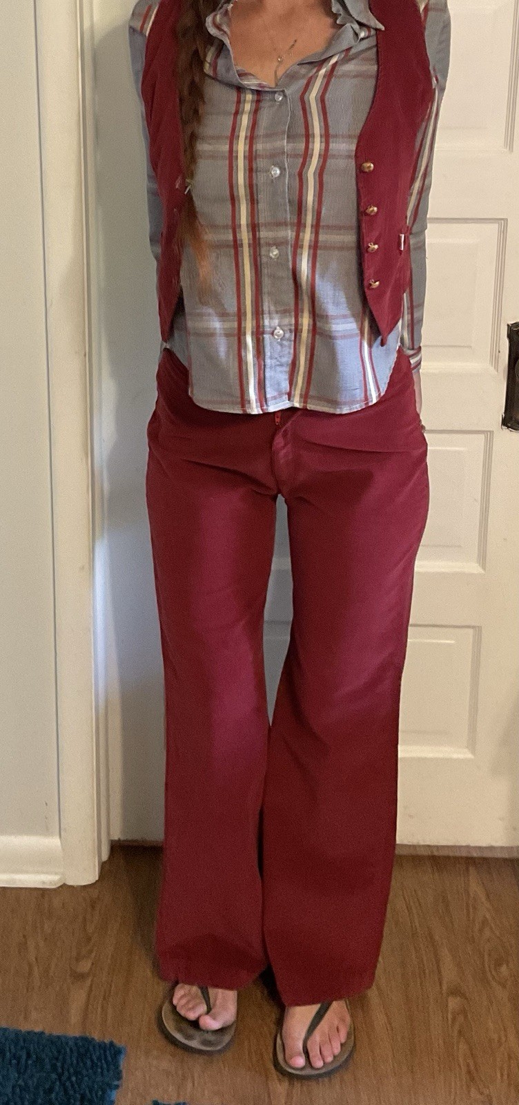 Rare Vintage 1970s Levi’s Corduroy Red Women’s 3 Piece Suit
