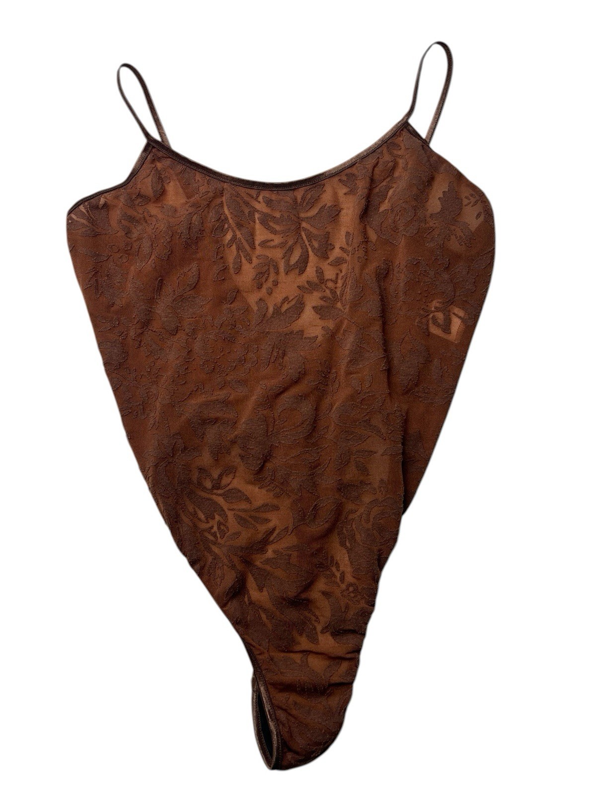 Vintage Val Mode Dainty Feminine Floral Lingerie Bodysuit Size Medium Coquette