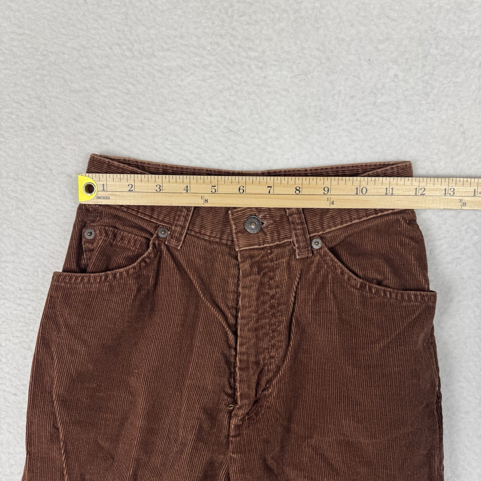 Vintage 80s Levis Womens 5 (~25×30) Brown Corduroy Talon 42 Zip Pants 1985