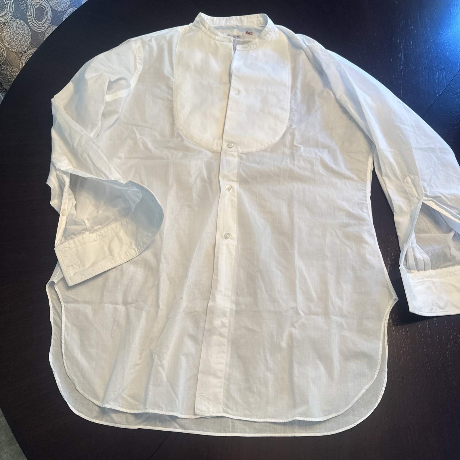 Charvet Et Fils E 53rd St 1930’s Detachable Collar Custom White Tuxedo Shirt