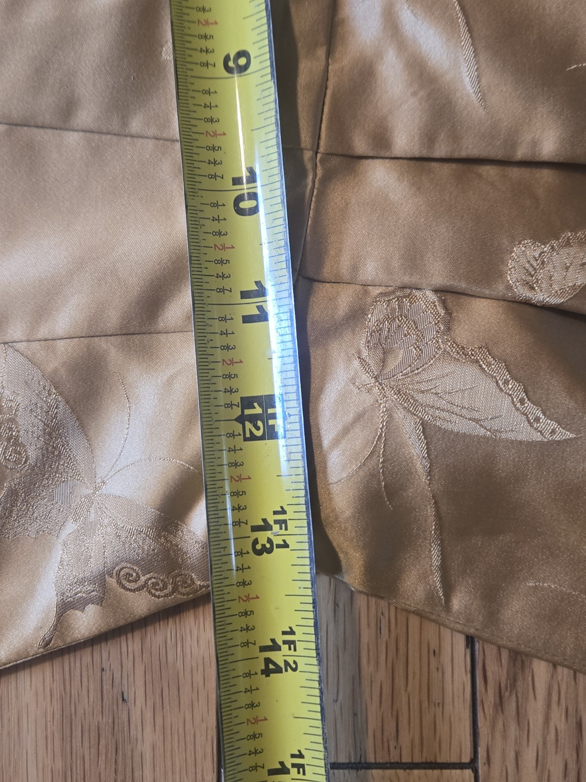 Dynasty Hong Kong Silk Sheath Dress Jacket Butterfly Sz 12 Gold Elegant MCM