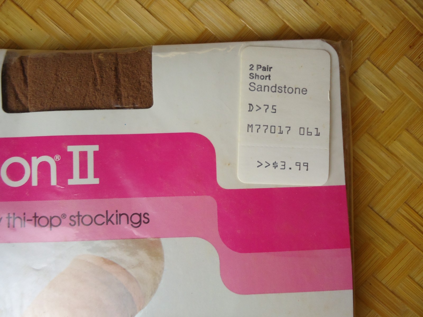 VTG NOS Hug-alon II Sears Panty Hose Sandstone Short Conventional Sandal Foot