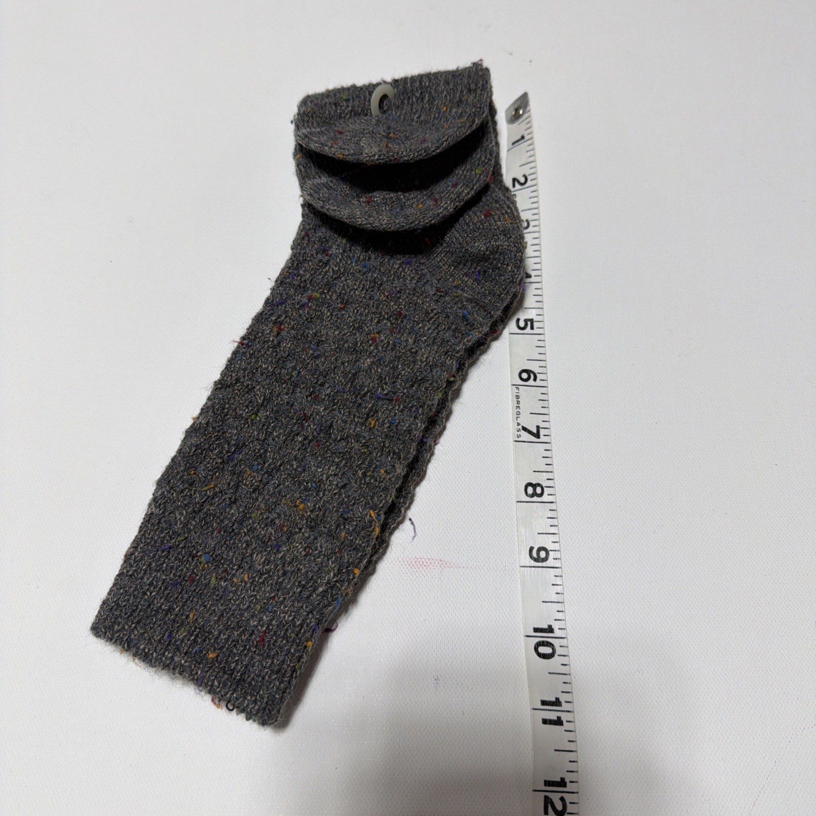 VTG Hanes Socks 9-11 Acrylic Nylon Crew NOS 80’s Confetti Colorful USA 90s Grey