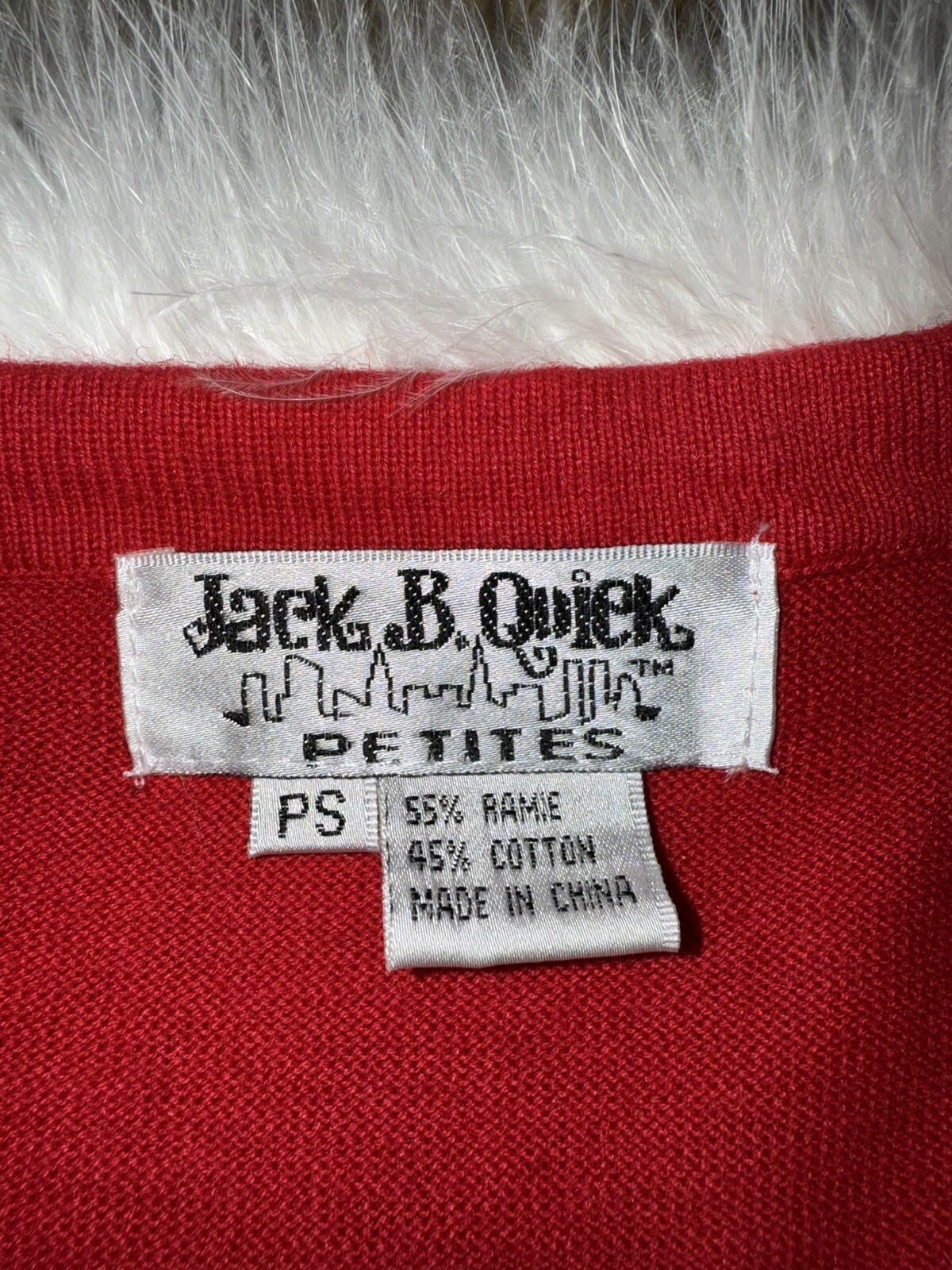 Jack B Quick Christmas Sweater Vintage Sexy Mrs Clause Santa Mohair Petite Small