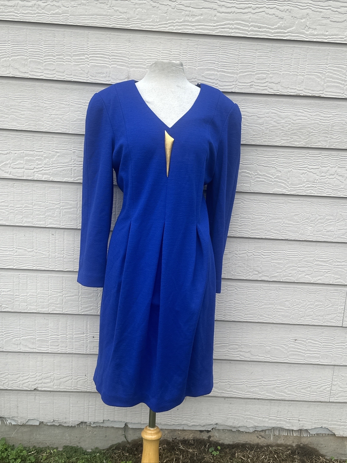VTG 80s Large Constance Saunders Richard Warren M/L Dress Neiman Marcus