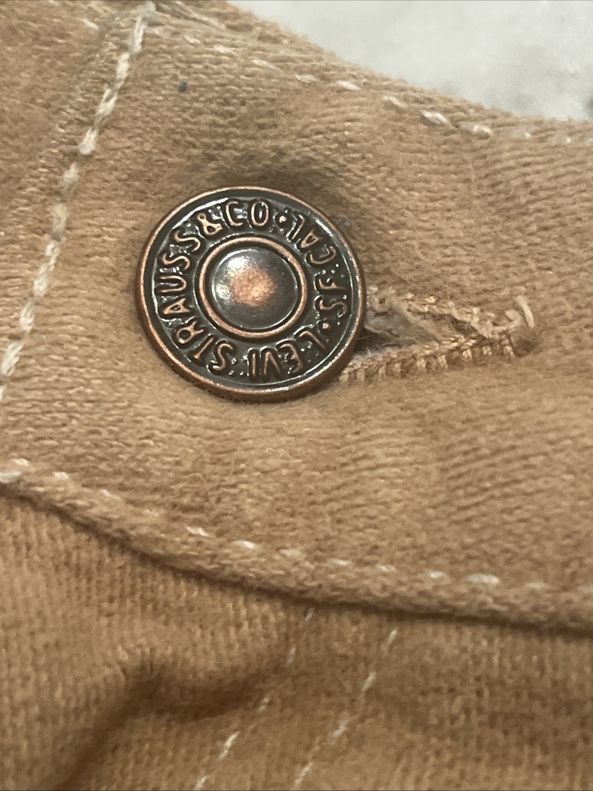 Vintage Levi’s Plowboy Tan Jeans 70s Farmers Mechanics and Miners 30×34 Workwear