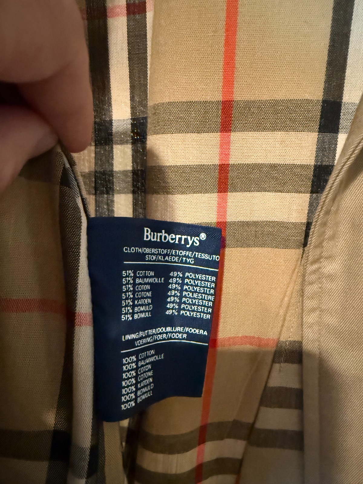 Vintage Burberrys’ Saks 5th Ave trench coat