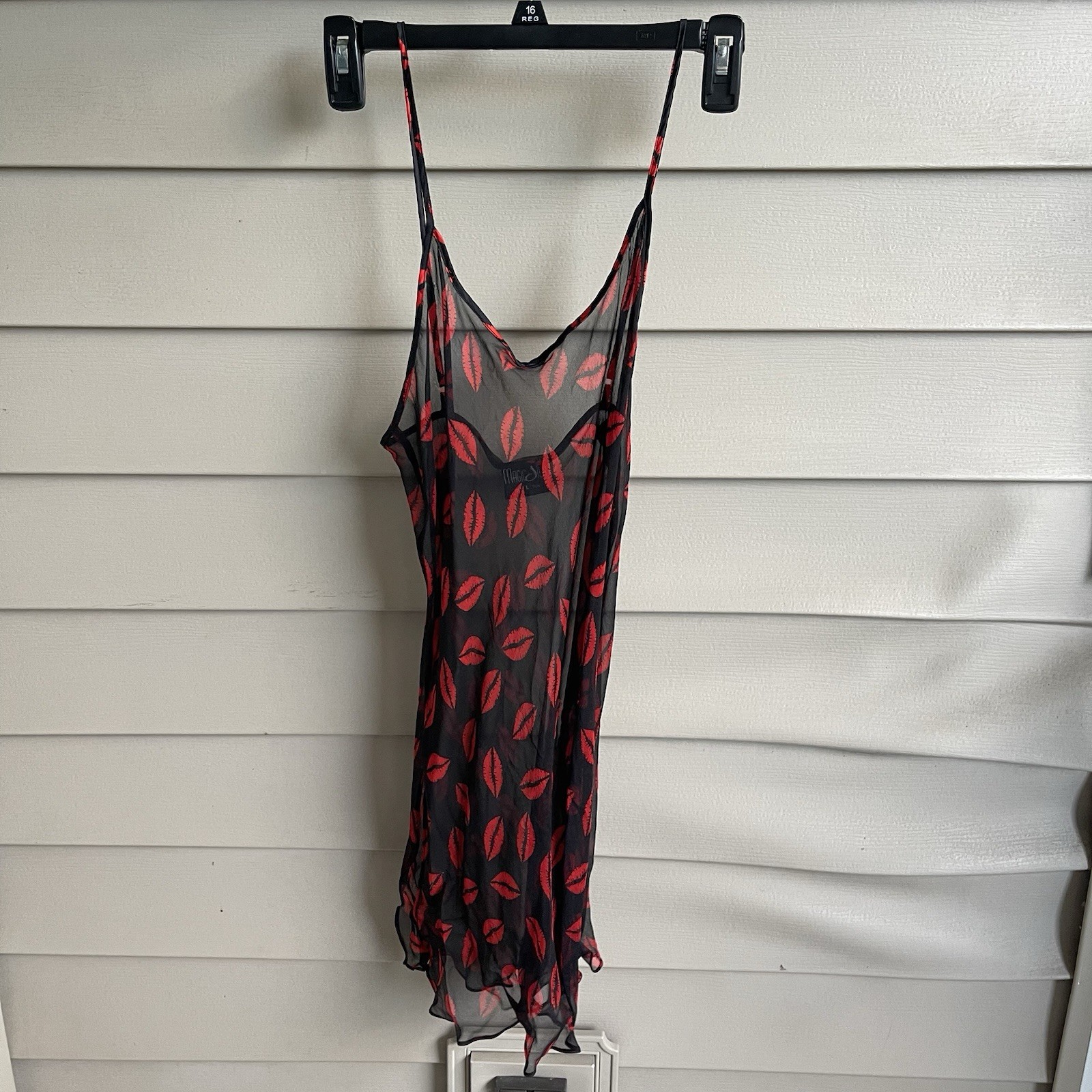 Vintage Magic Silk 100% Silk Chemise Mini Slip Dress Lingerie Womens L Kissy Y2K