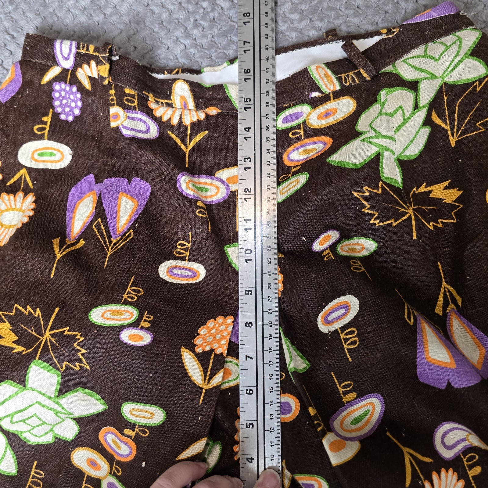 VTG 60s/70s Seaton Hall Floral Mod Linen Culotte Shorts – High Waisted Dopamine
