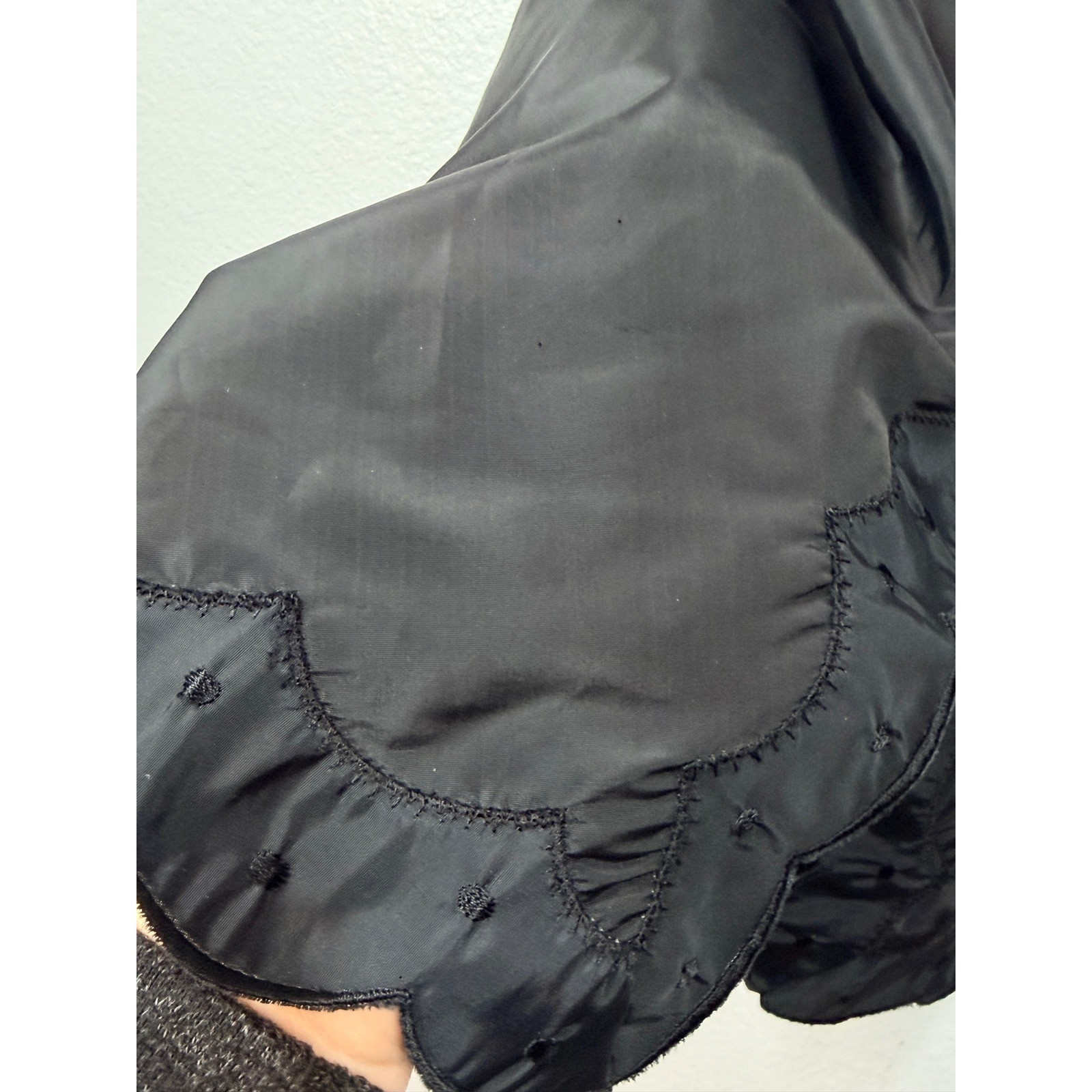 Barbizon Full Slip Sz 12 Miss Black Nylon Tafetta Candies 1960’s Tafredda