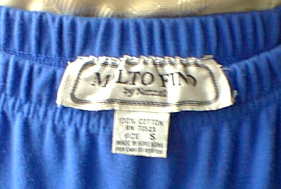 VTG Molto Fino SKIRT Midi Long 100% Cotton Sz S, Yoke at the hips Elastic Waist