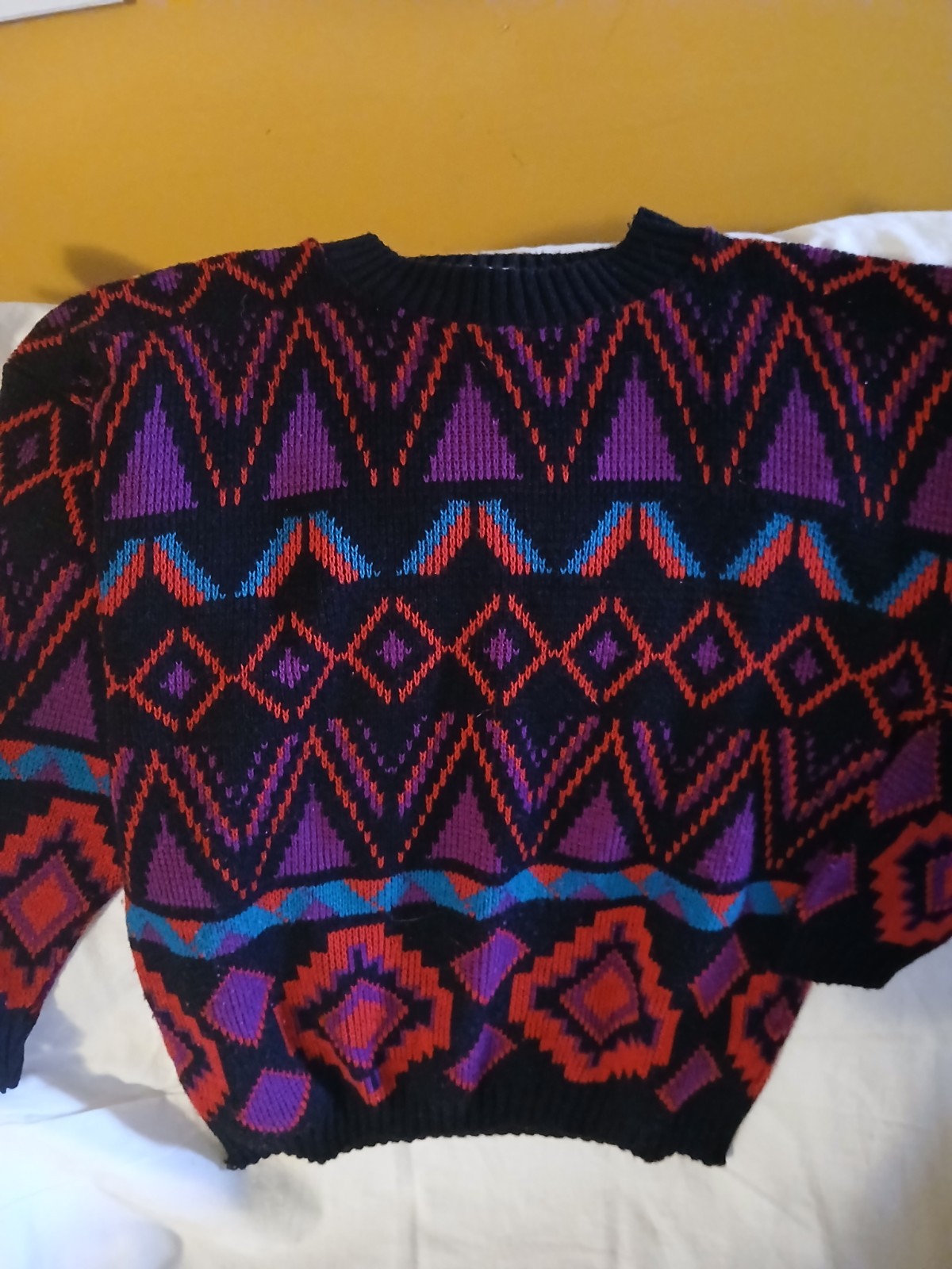 Vintage 80’s Cheryl Mills Women’s Native, Western Sweater Knit Size L
