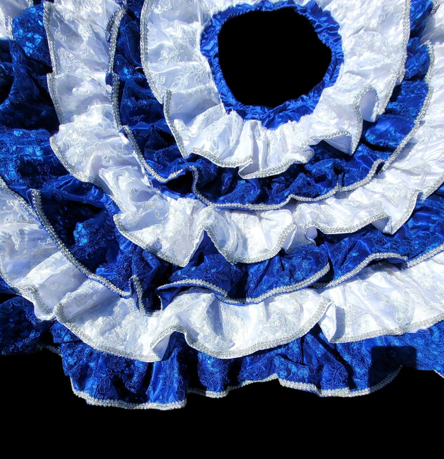 Amazing Broadway Theatre Cabaret Ruffled Showgirl Flamenco Style Skirt.