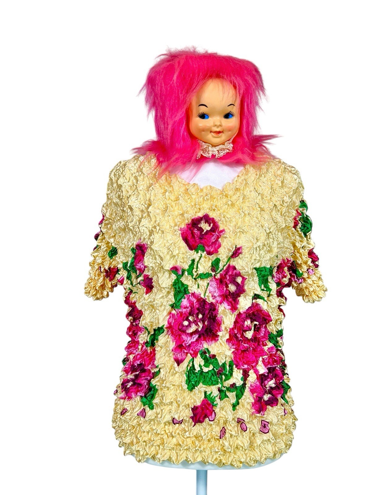 WHIMSICAL FAIRY POPCORN BLOUSE CRINKLE SHIRT MAGIC BUBBLE VTG Y2K RENAISSANCE