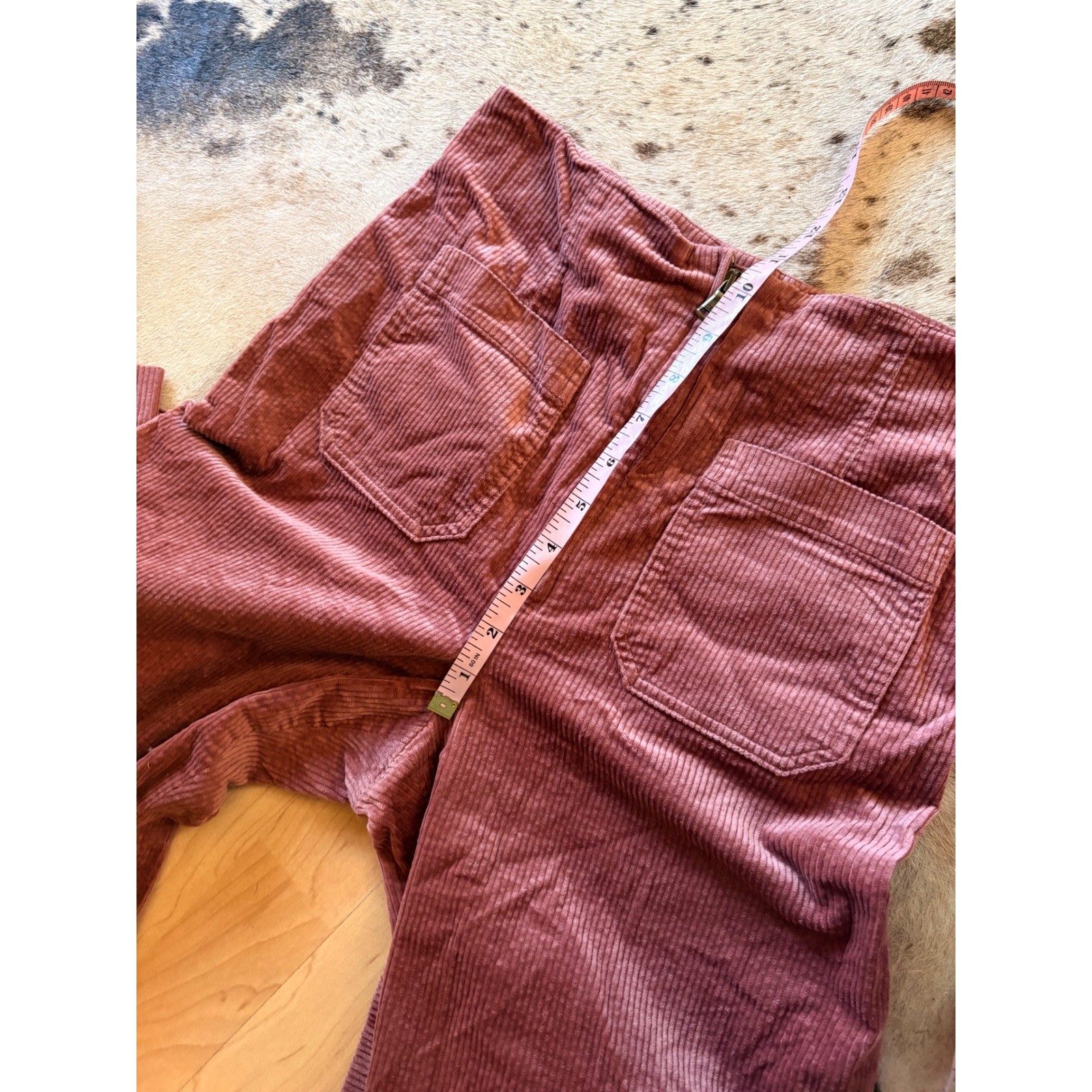 VERONICA BEARD Jiva Cropped Wide Leg Corduroy Pants In Mauve Size 6