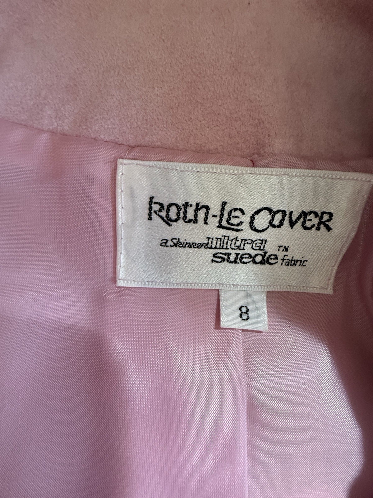 3 Piece Vintage Ultrasuede Suit By Roth-Le Cover Size 8