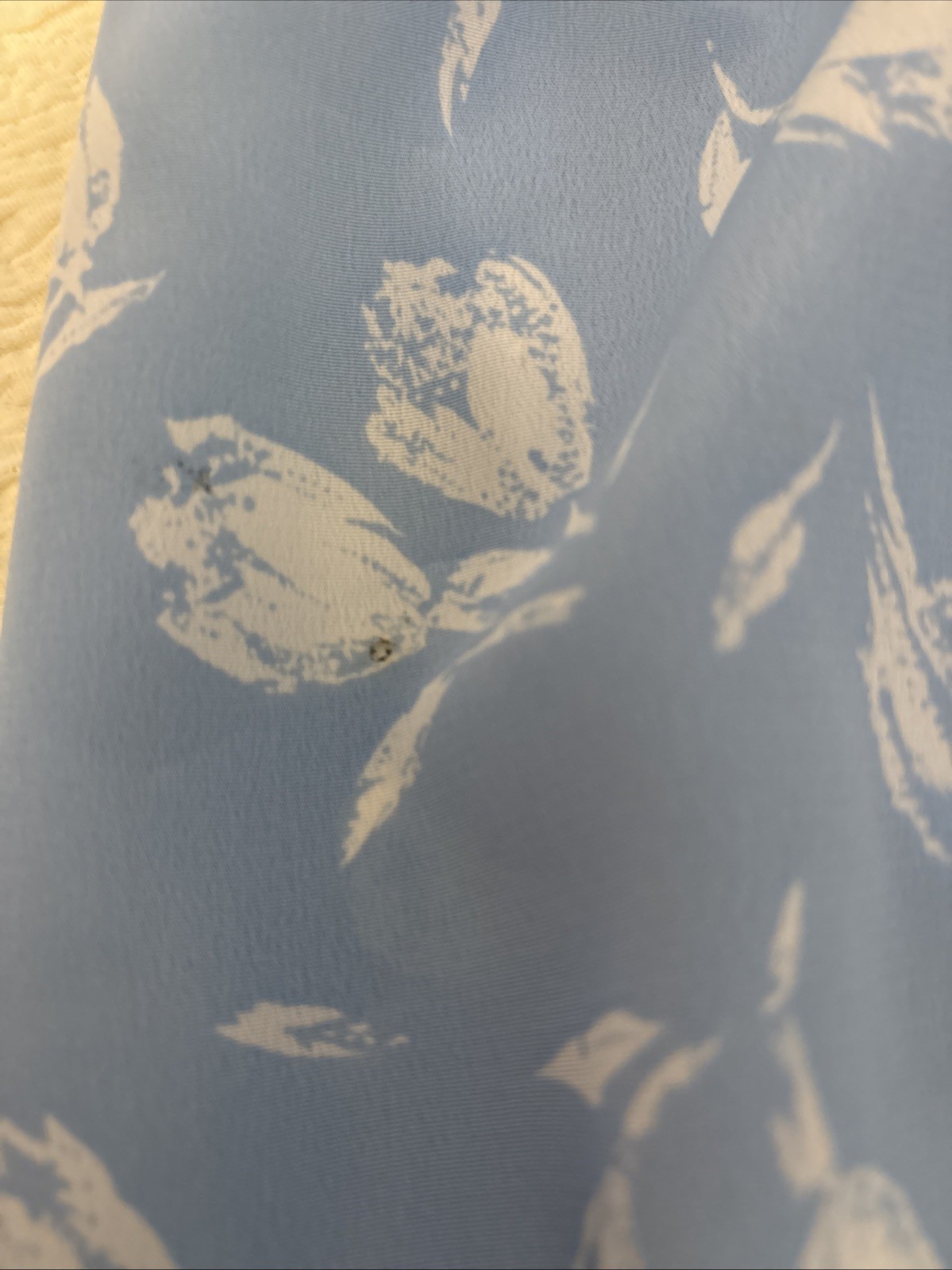 Vintage Pellini by Von Bramlett Blue White floral dress Buttons Pockets Sz M