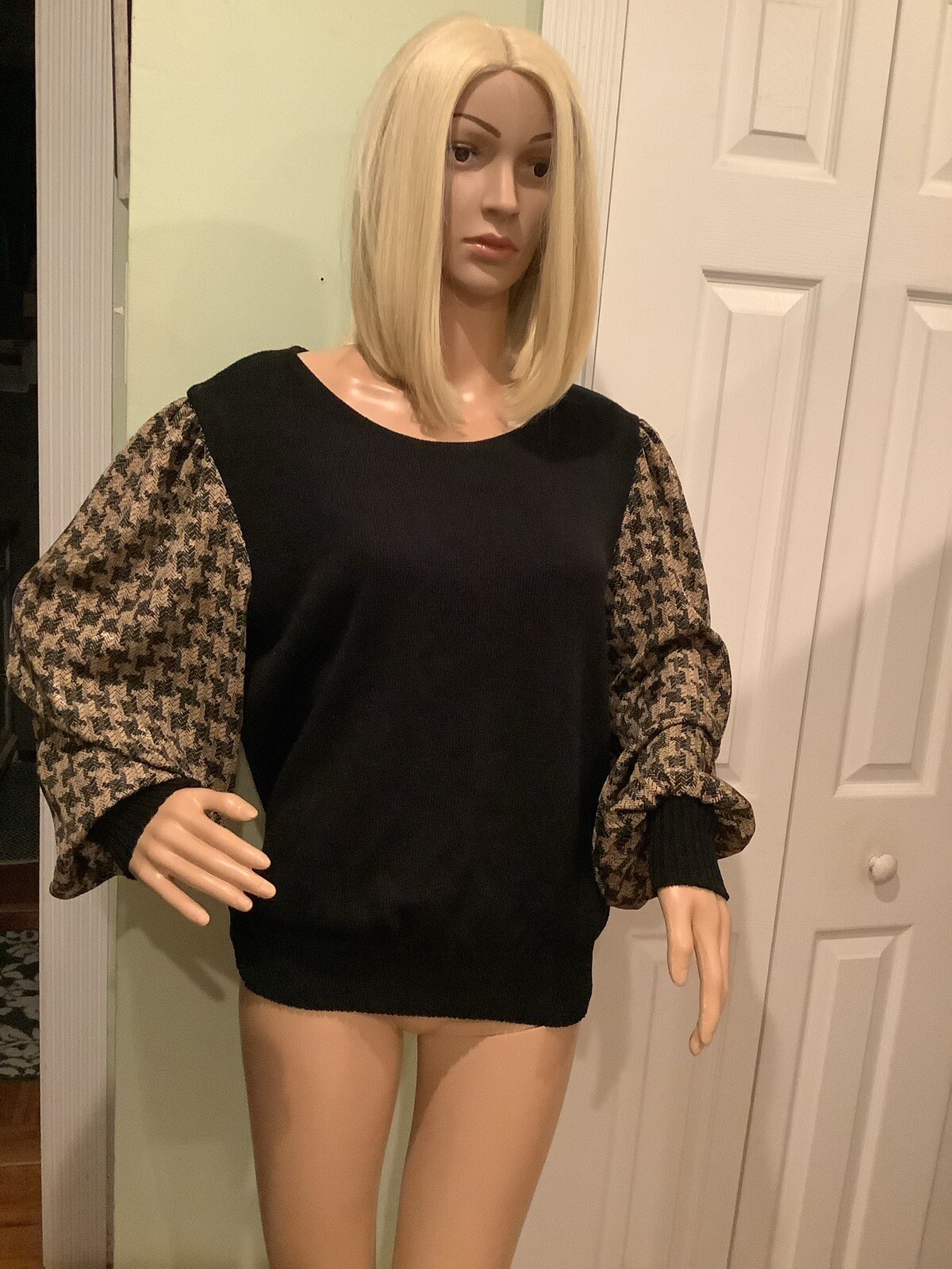 Anthony Sicari Vintage Light Weight Elegant Sweater Puffed Sleeves Size 18