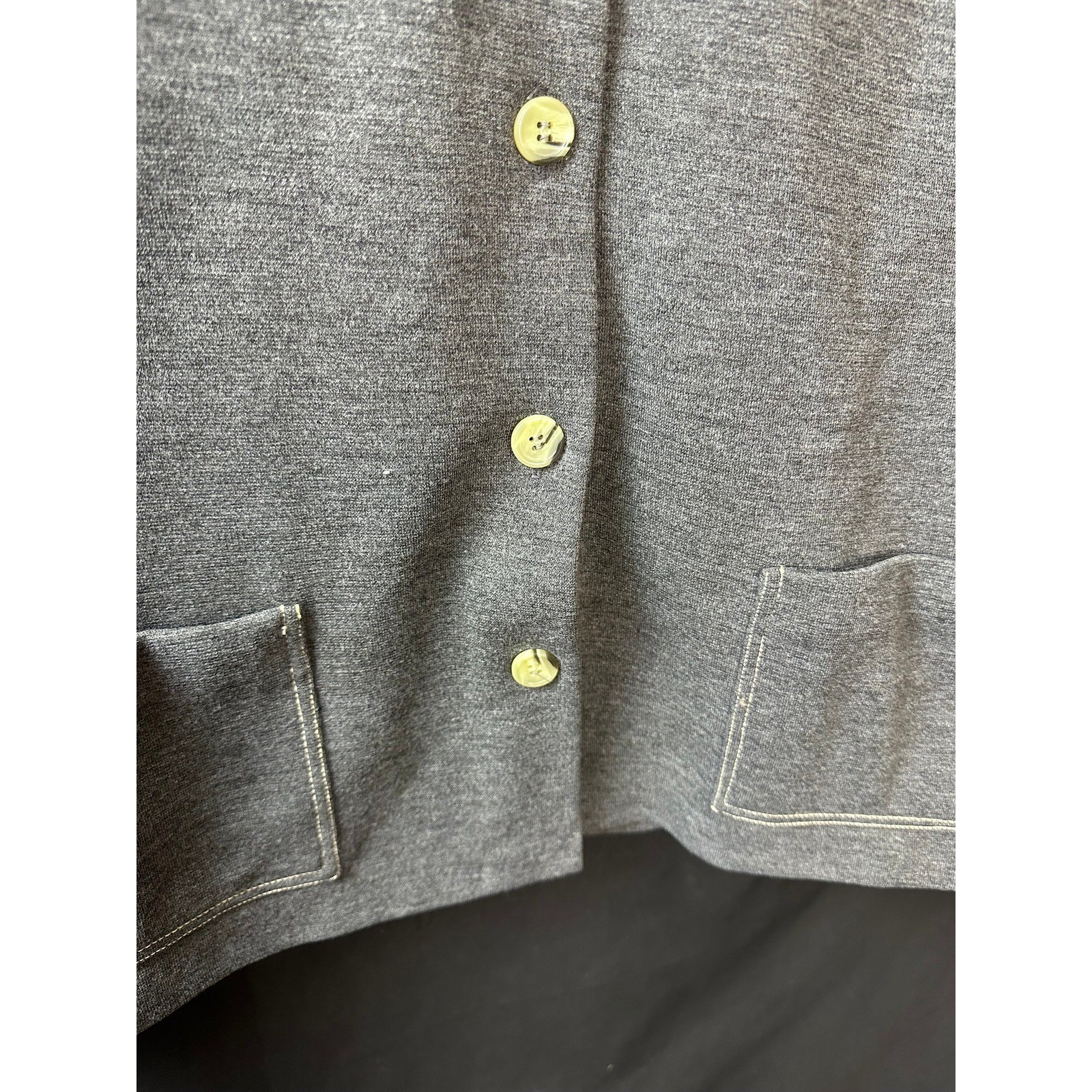 Cos Cob Wool Blend Gray Tunic Shirt Womens Sz Medium Vintage 1960s