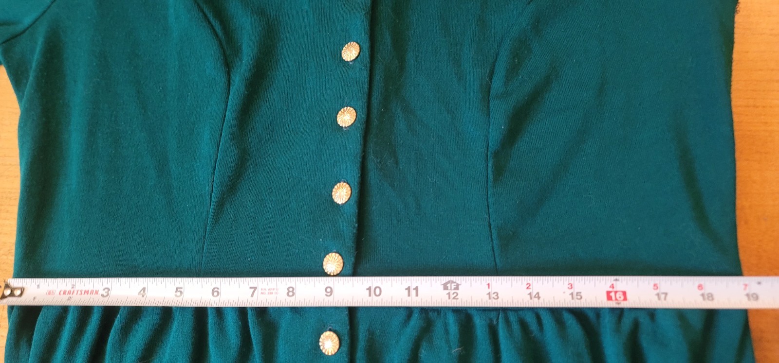 VTG 80s Ms Conduct California Teal Green Dress Boho USA 22W