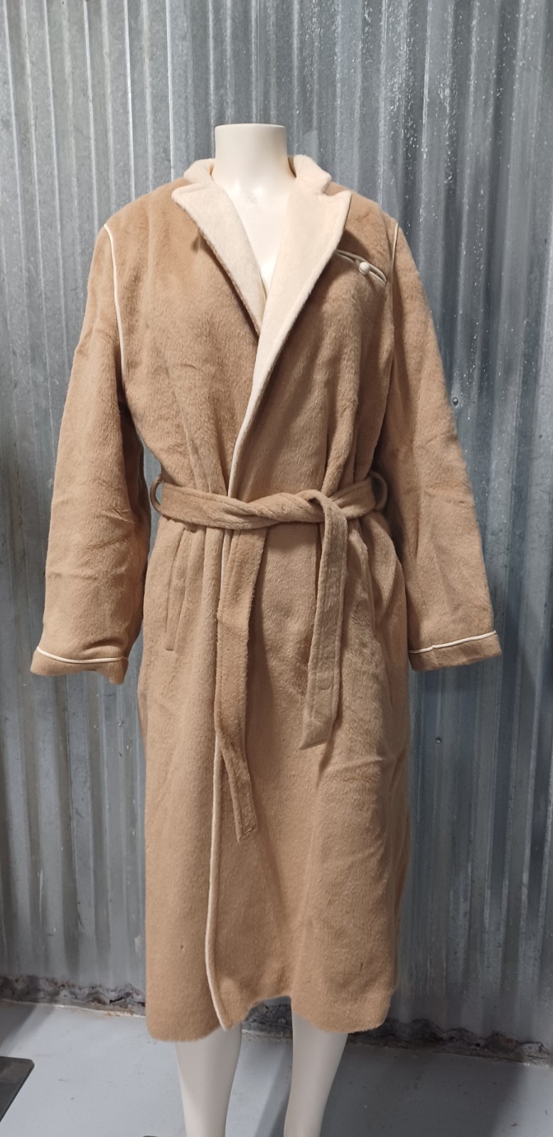 1970s Stevens Forstmann Cedarhurst Full Length Wool Felt Ladies Coat