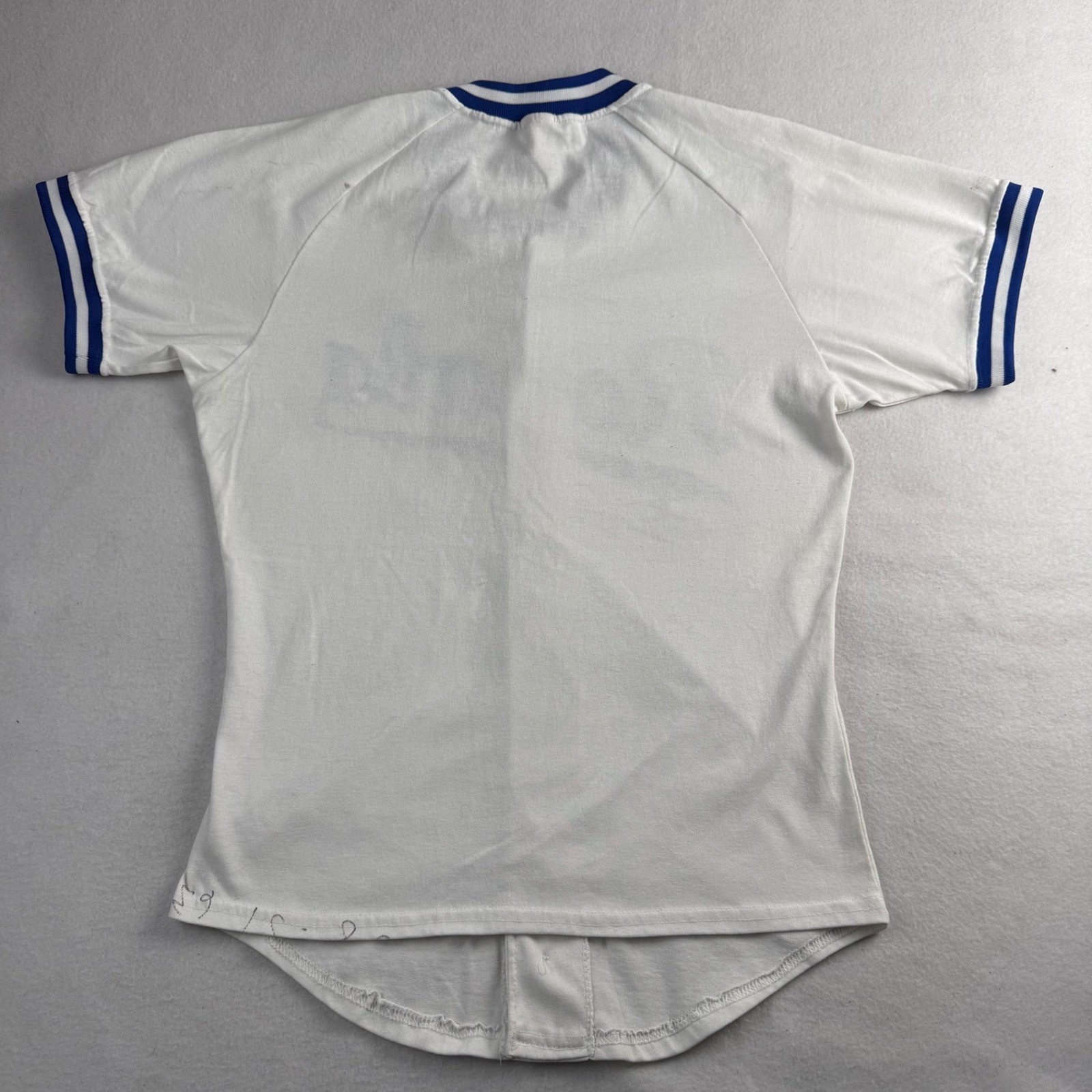 Vintage Rawlings Kansas City Royals Baseball Jersey White Blue Made in USA Small