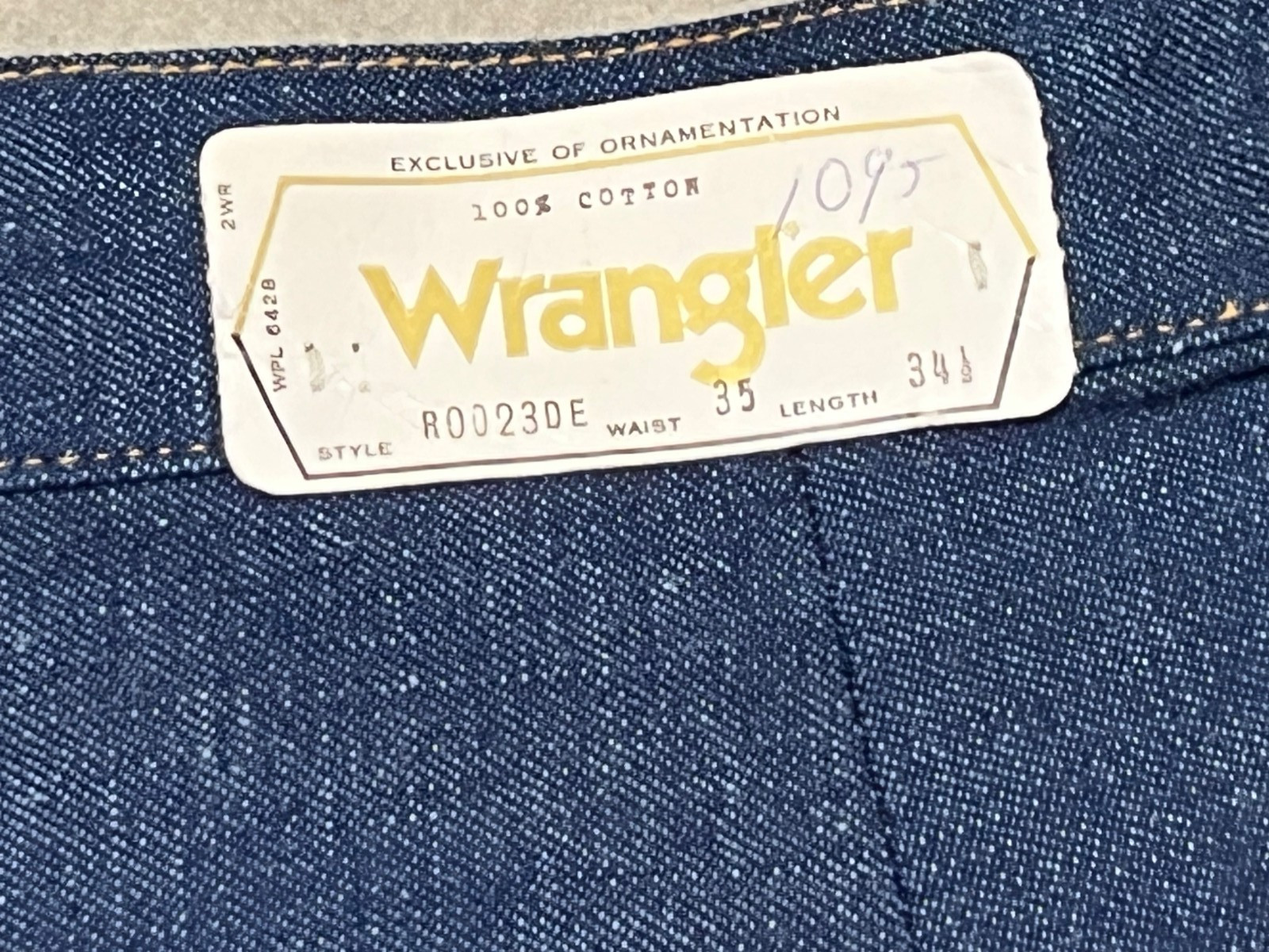 NOS VTG 70s Jr Miss WRANGLER JEANS Bell Bottoms Sz 18 XL HIGH WAIST DENIM Pants