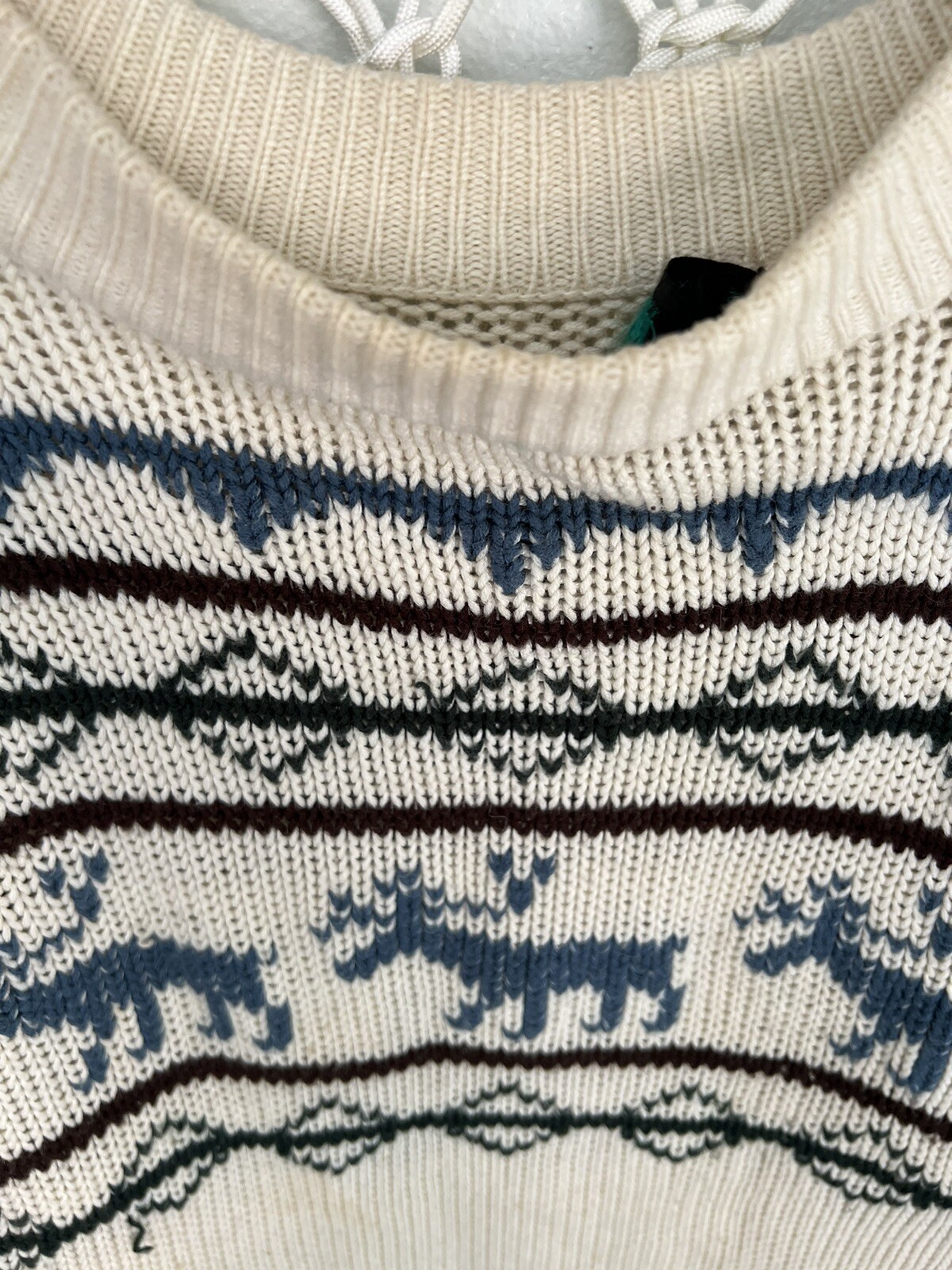 Vintage Sigallo Sweater RARE Moose/ Reindeer Small