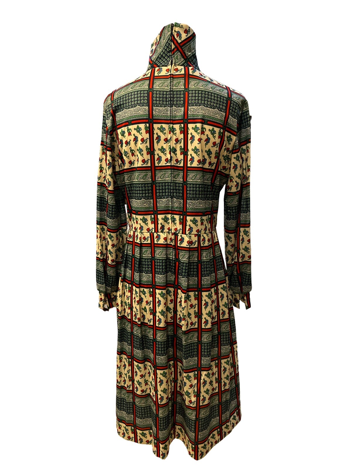 Vtg 60s 70s Bleeker Street Dress Retro Large NWT Woodward & Lothrop equestrian