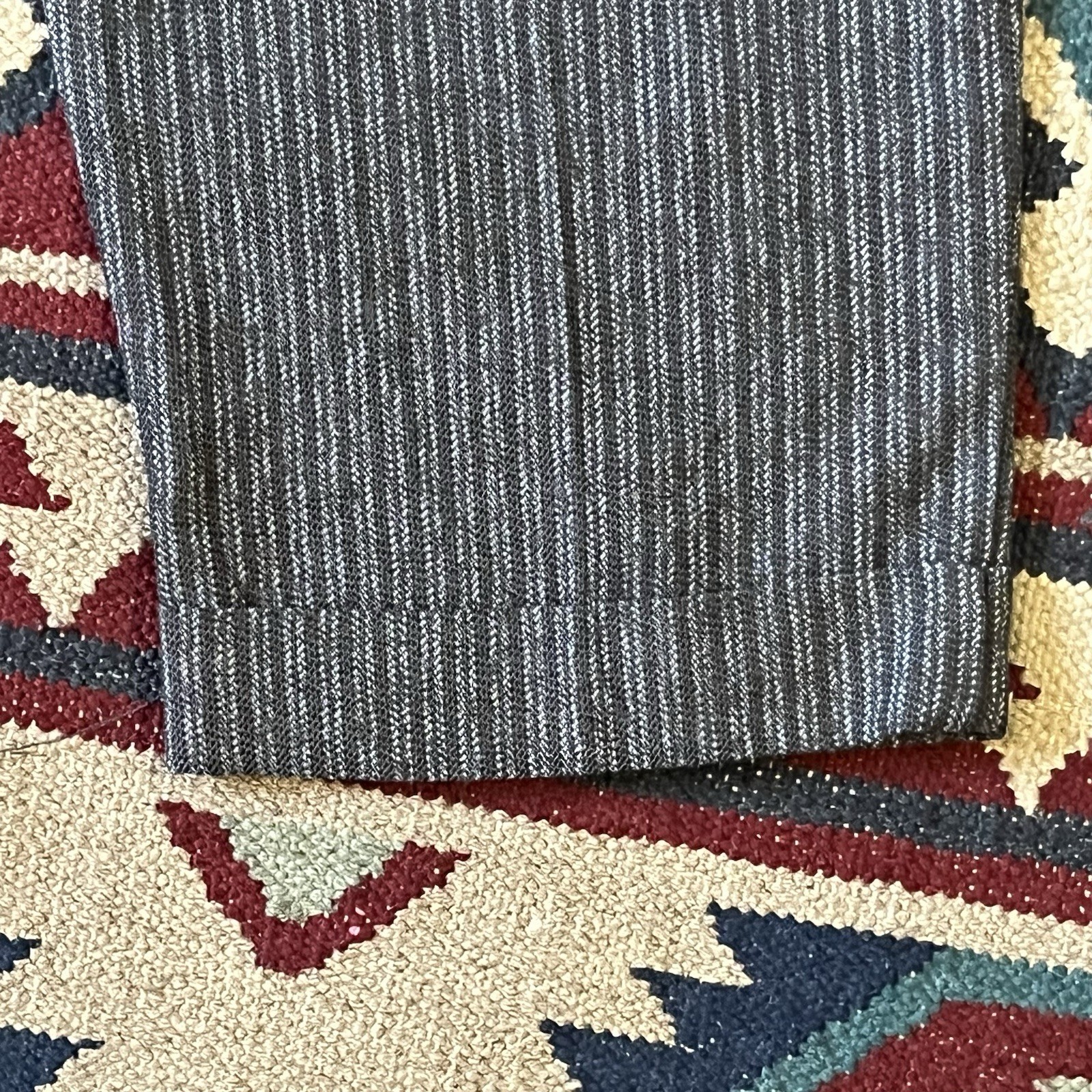 Vintage 80s Wrapper Pants Women’s 7/8 Gray Striped USA Made Trousers