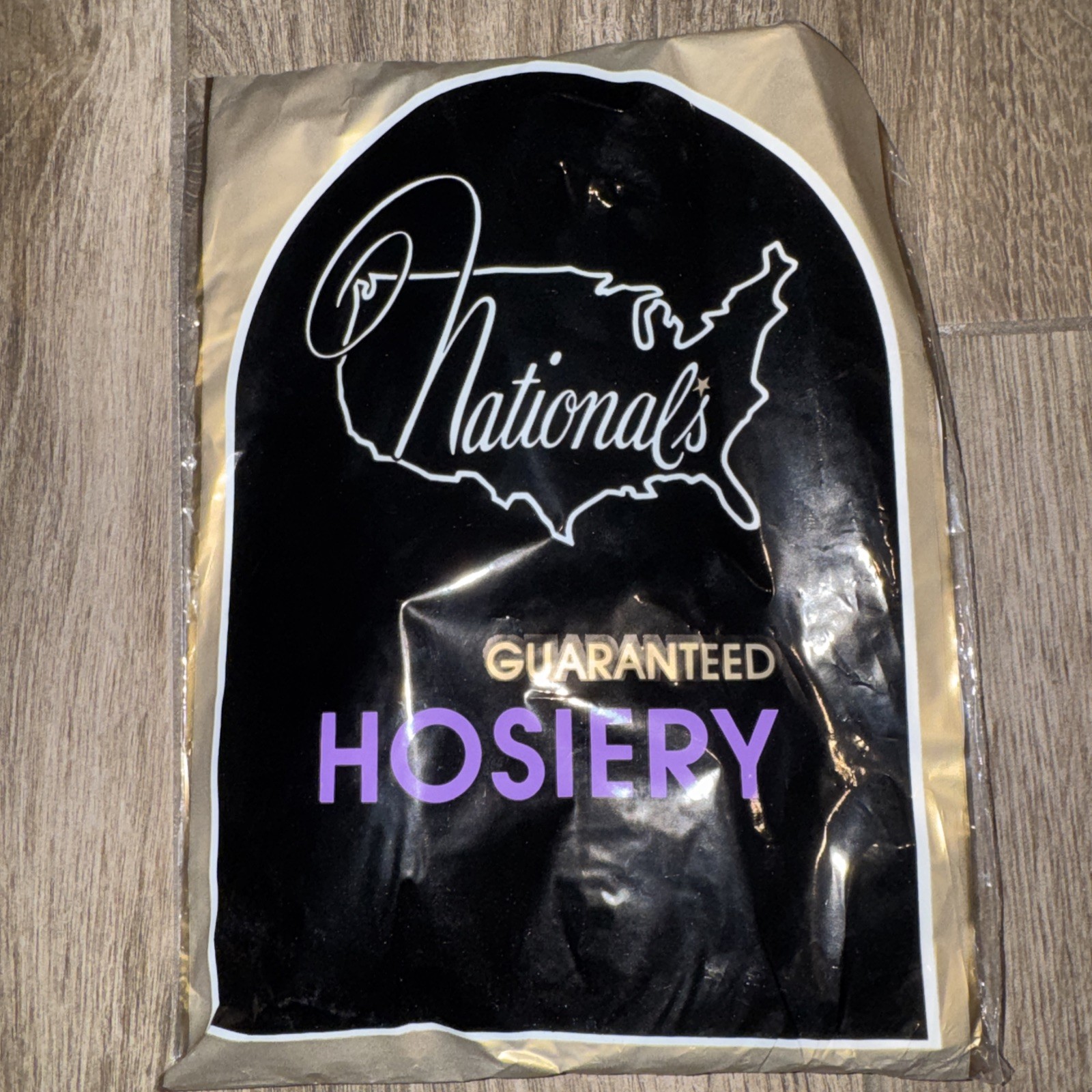 Nationals Hosiery Vintage 55 Lt.gray Long 92% Nylon 6% Spandex 2% cotton
