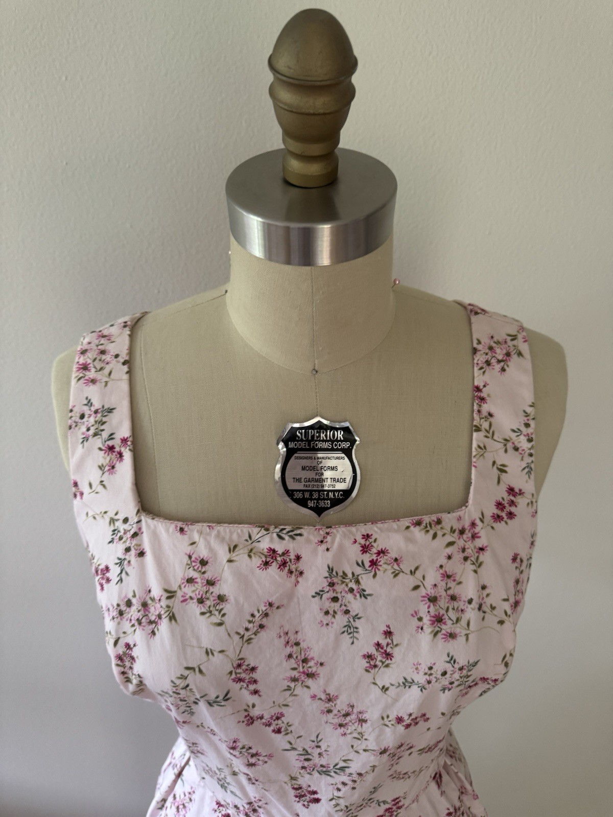 Vtg Floral Rose Cotton Sundress Prairie Dress Cottagecore Boho Small