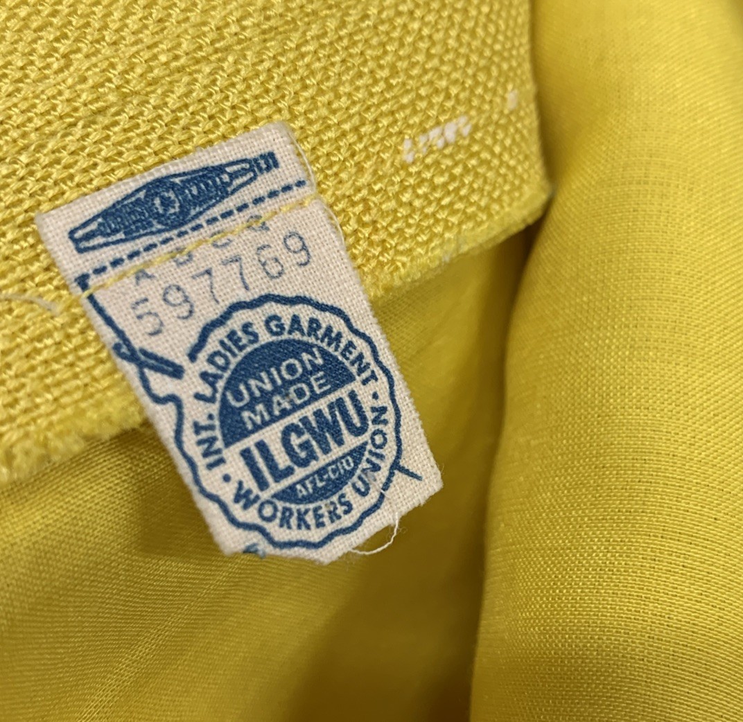 LOUIS FERAUD Paris New York Bright Yellow Vintage Shift Dress 1960’s