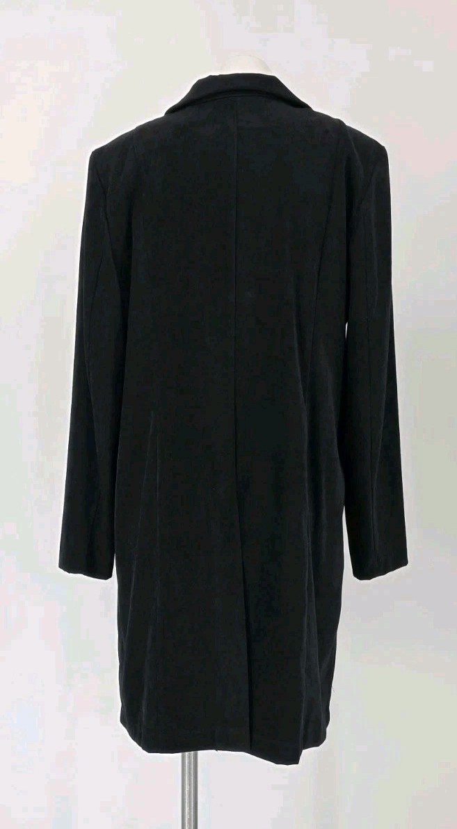 Vintage Faux Suede Long Three Button Jacket David Paul NY Size 14 Miss
