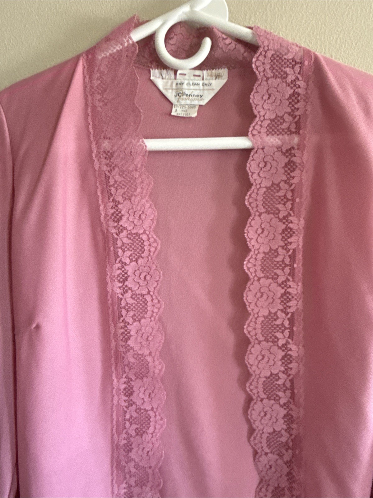 Vintage JC Penney Fashions Pink Dress With Cardigan Size 14.5 Women’s 1970s