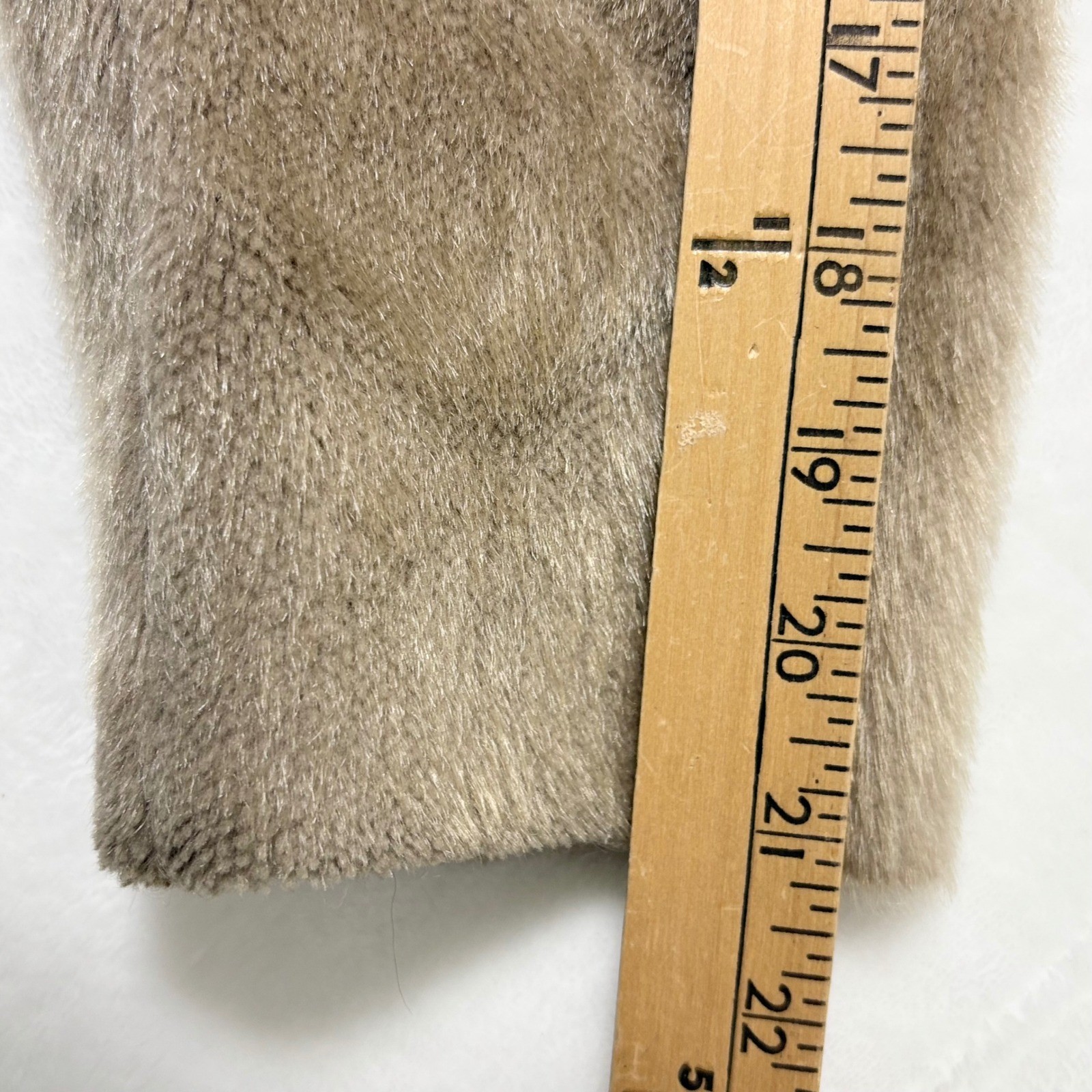 Vintage 60s Sutton Place Faux Fur Coat Taupe Retro Mob Wife M/L Old Money Indie