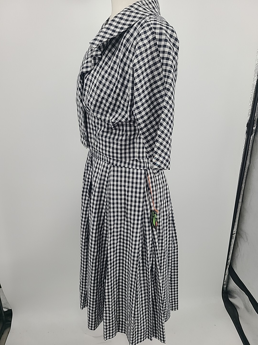 Vintage Deadstock Henry Rosenfeld Black & White Checkered Dress With Jacket