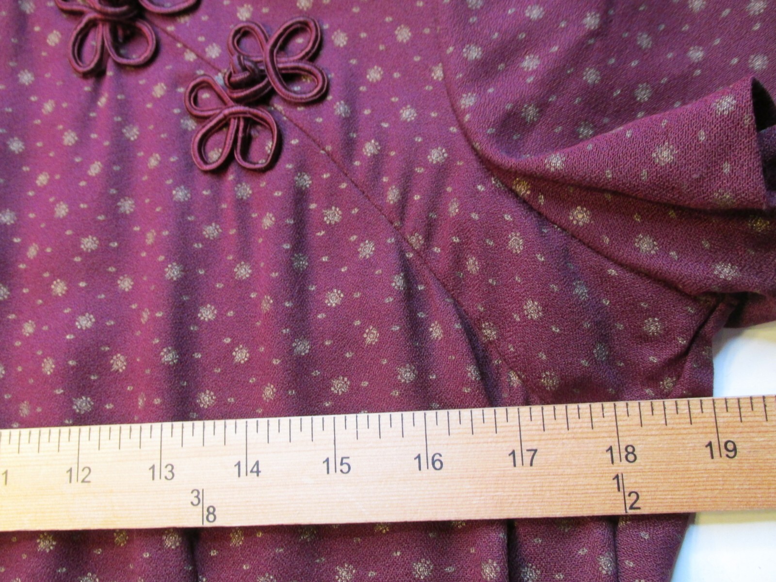 NWT Vintage MOLLY MALLOY Midi Pencil Dress Women Size 10 Burgundy Asian Inspired