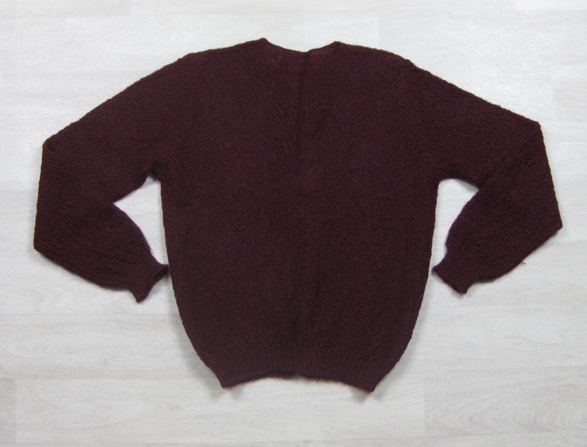 Vintage 50s Dotty Mann Mohair Blend Cardigan Sweater Womens (M) V Neck Grunge