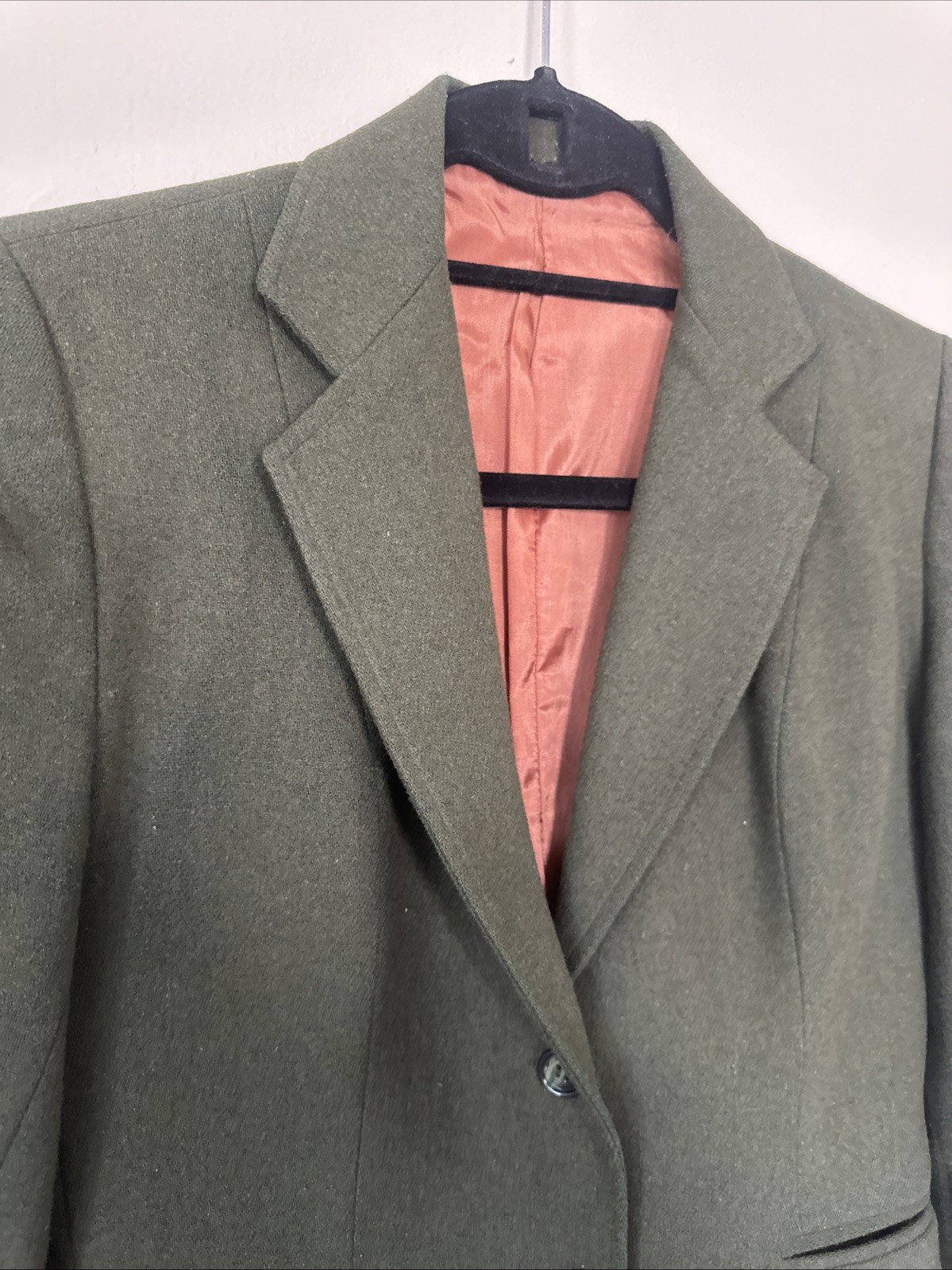 VTG Adolfo Esprit Women’s Wool Military Jacket Size 4 Green Riding Hunting