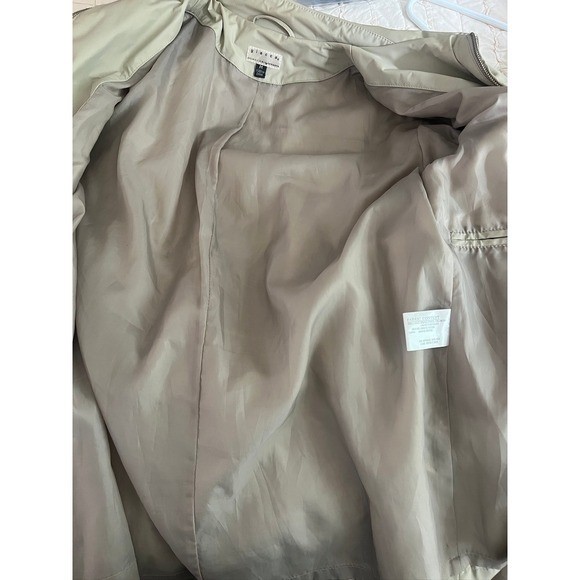 Vintage Beige Minimalist Raincoat Jacket Belted Quiet Luxury Coat Medium Giacca
