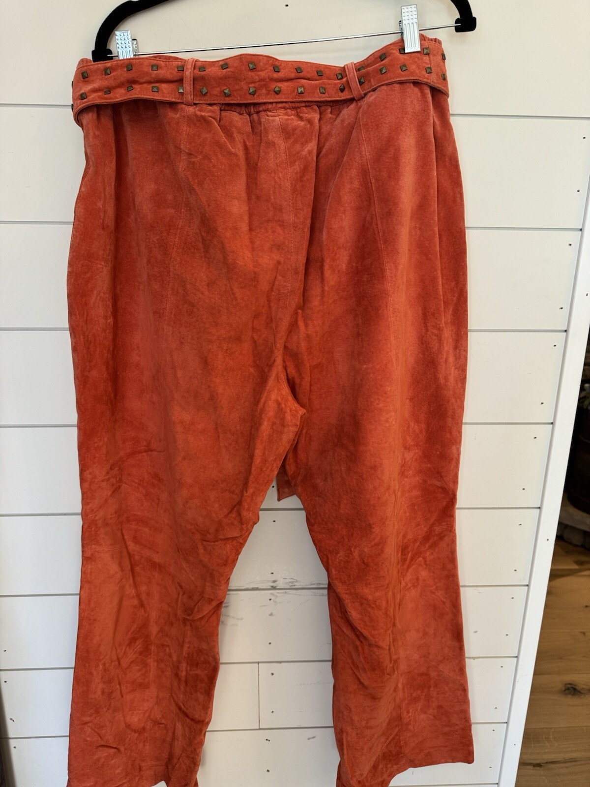 VTG 1990s Terry Lewis 100% Leather Suede Pants Sz. 20p NWT Cooper / Orange NWT !