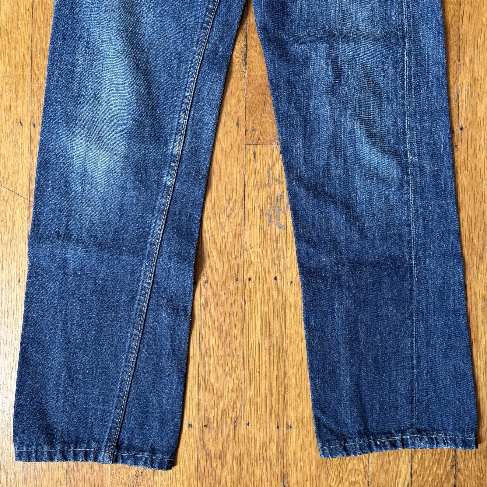 1950s Vintage Farah Of Texas Dark Selvedge Jeans Talon Zip USA Sanforized 23×29
